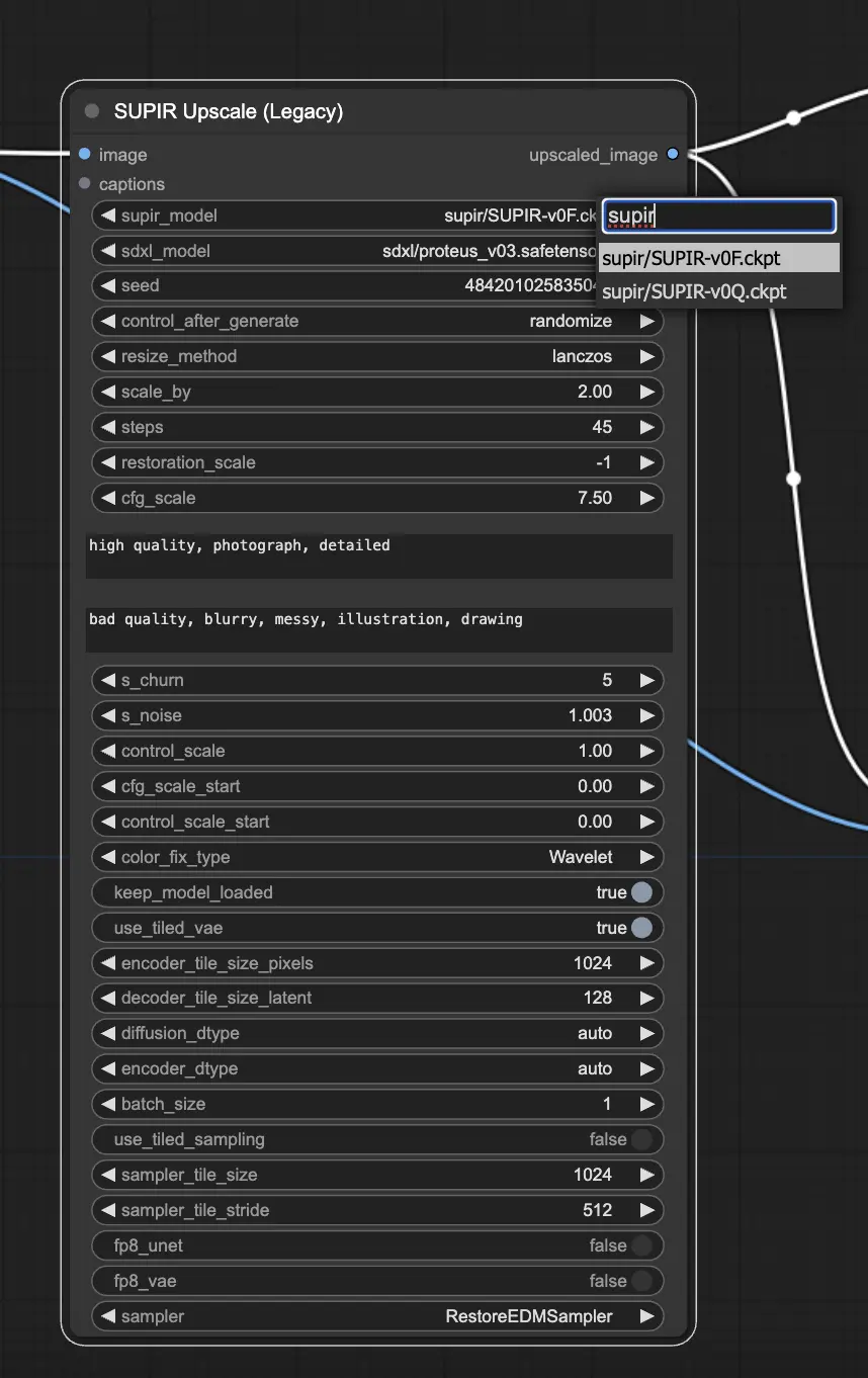 ComfyUI SUPIR upscaler